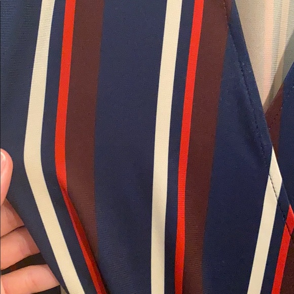 🌹SOLD🌹 ZARA Stripes Navy Wrap Dress Size Small - Picture 5 of 7